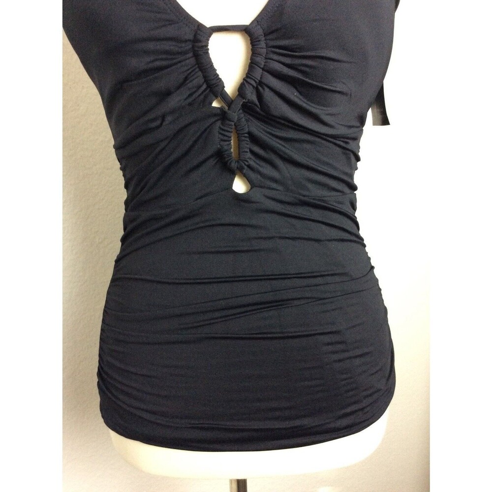 Lauren Ralph Lauren Swim Tankini Halter Plunge Swimwear - Picture 4 of 9